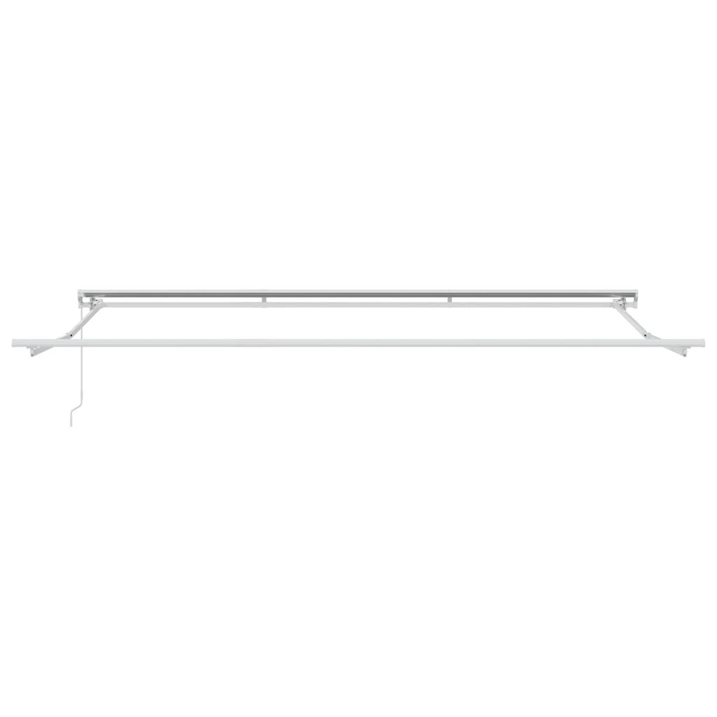 Manual Retractable Awning Green and White 4 x 3 m