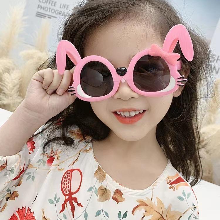 New Kids Sunglasses Girls Boys Cute Cartoon Animal Ears Sun Glasses Outdoor Sun Protection Classic Vintage Children Sunglasses