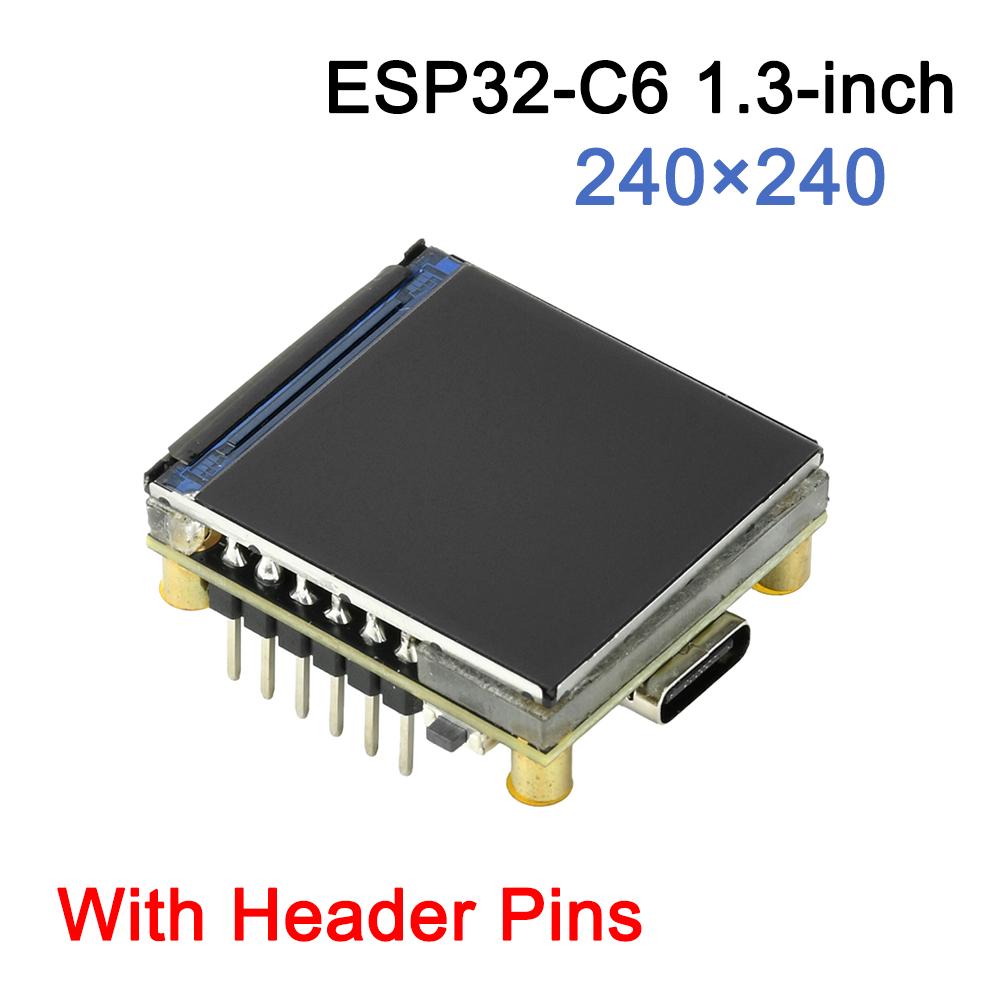 ESP32-C6 LED Display Development Board 1.3-inch 240*240 Resolution ST7789 Driver SPI Supports WiFi 6/Bluetooth 5 for AIoT