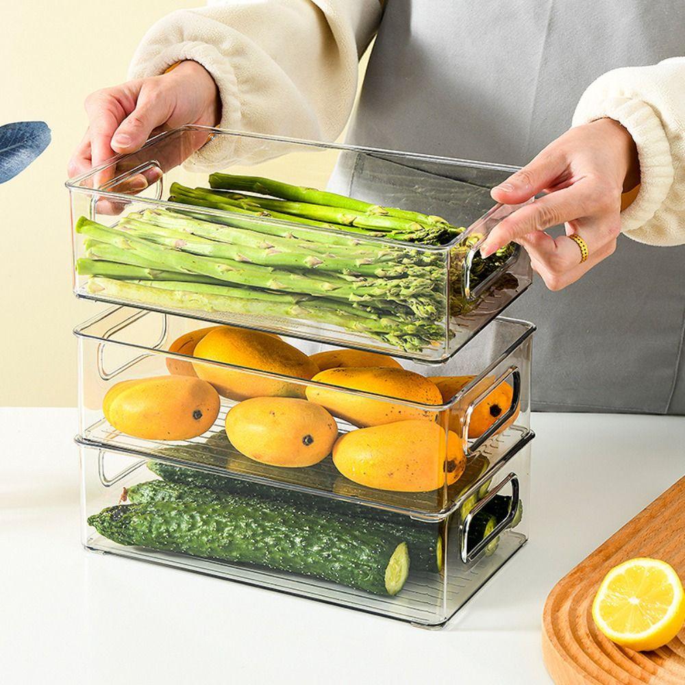 Storage Cabinet Drawer Organizer Transparent Stationary Holder Desktop Storage Box Refrigerator