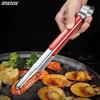 Four Colors Long Barbecue Tongs Food Tongs Food Clip Kitchen Gadgets Stainless Steel Churrasco Tweezers Clip Buffet BBQ Tool