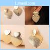 Fashion Gold Metal Women's Casual Heart-shaped Design Earrings For Events