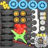 141Pcs DC Motor Kit Electric Mini Motor with Plastic Gears Motor Mounting Bracket Shaft Propeller for DIY Science Projects