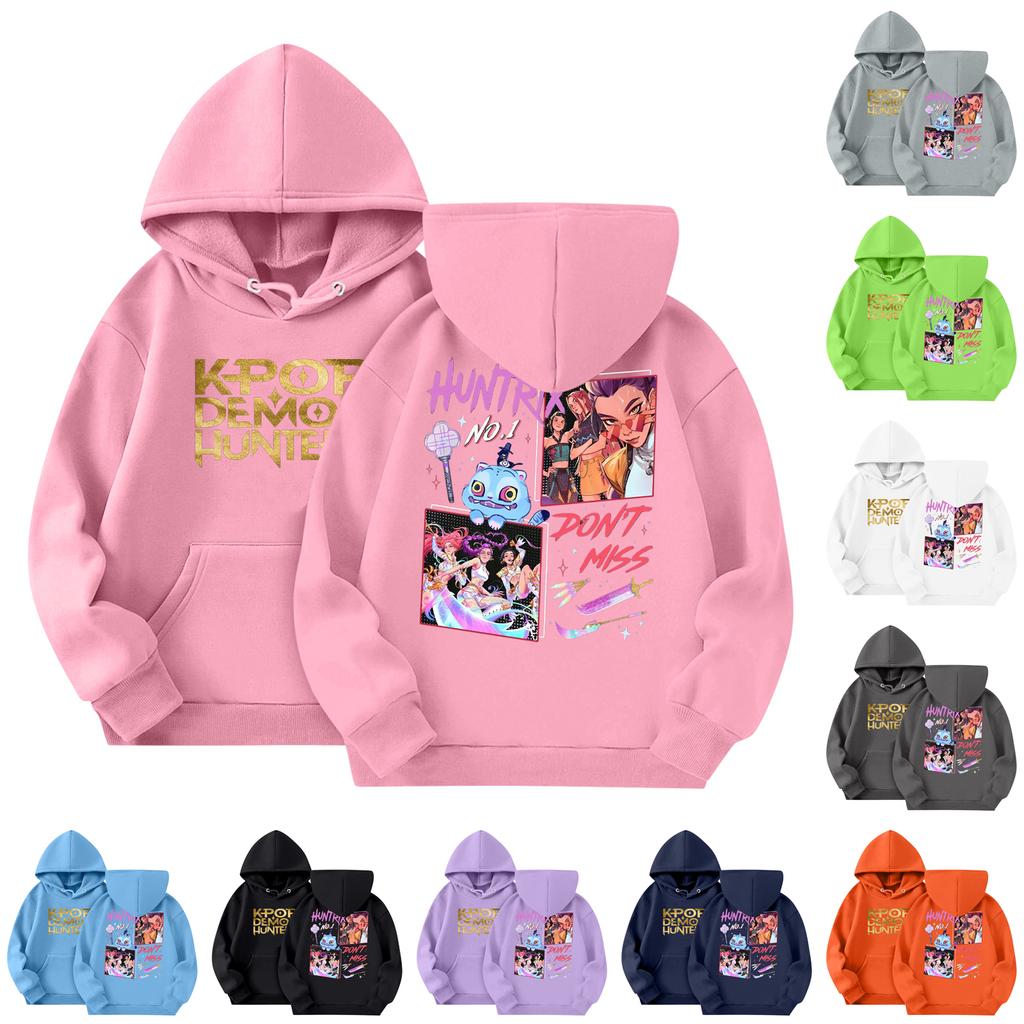 Детская мода Легкий пуловер с длинным рукавом с карманами Толстовка с принтом