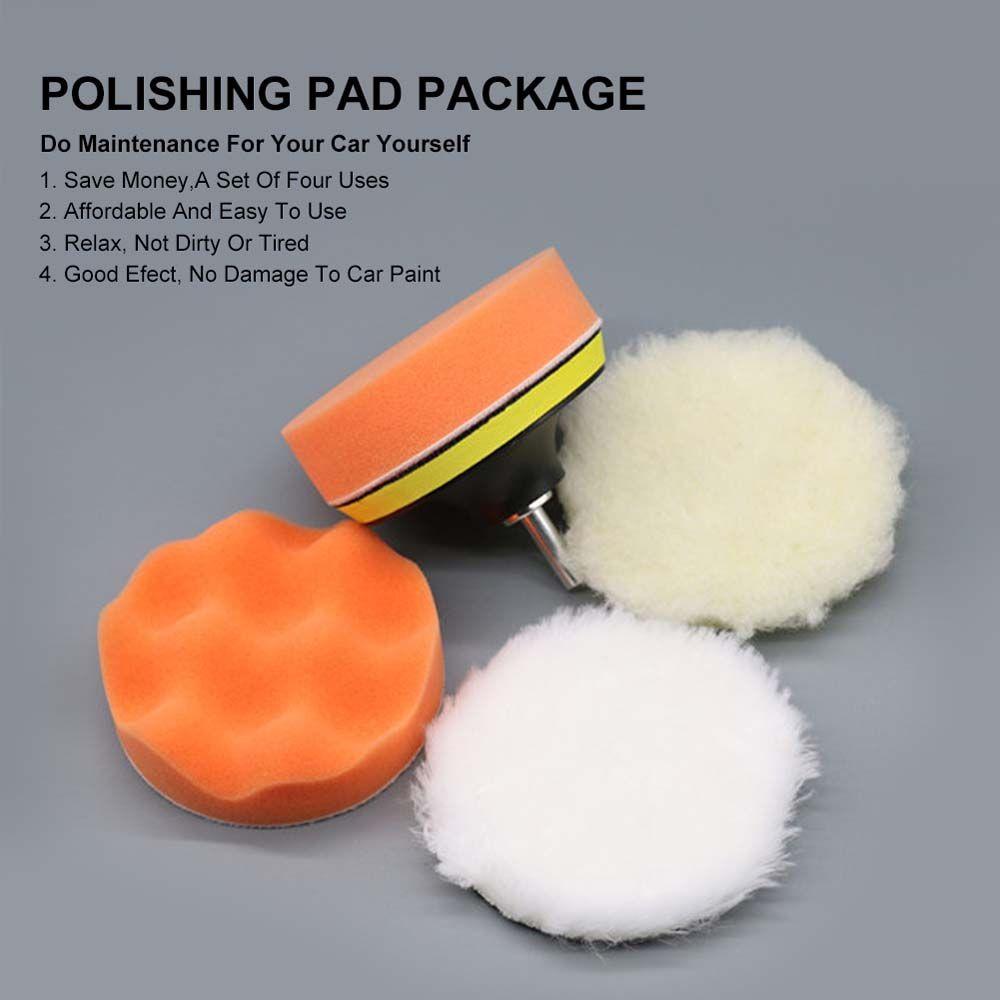 Drill Connecting Rod Polishing Pad Wool Wheel Car Polishing Disc Waxing Sponge Wax Collecting Tray