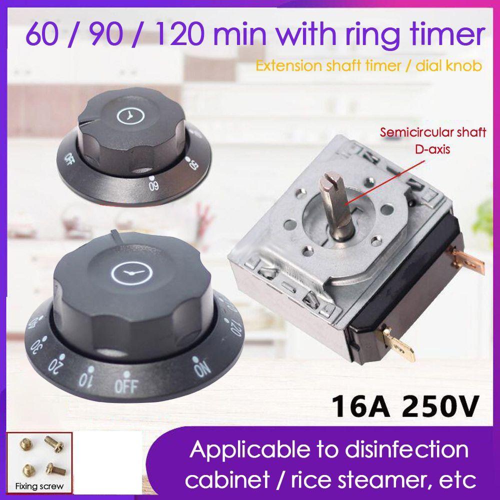 Durable Disinfection Cabinet 60/90/120min Knob Timer Switch Mechanical Time Switch with Bell