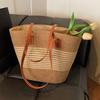 Large capacity woven straw vegetable basket bag women's summer 2025 new versatile leisure seaside vacation beach bag