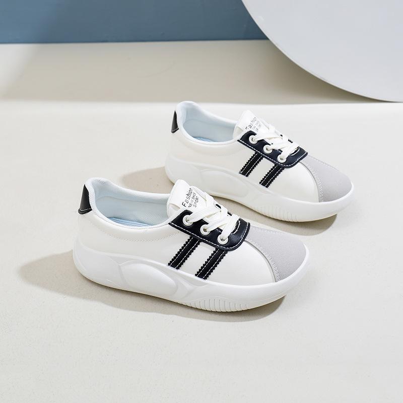 Осенние новинки, дышащие белые туфли, женские повседневные туфли на платформе, туфли на платформе