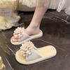 Fashion Shoes Slippers Flat Flower Slides Fashion Slipers Women Soft Rubber Luxury 2025 Floral Shoes Slippers Flat Flower Luxury Slides