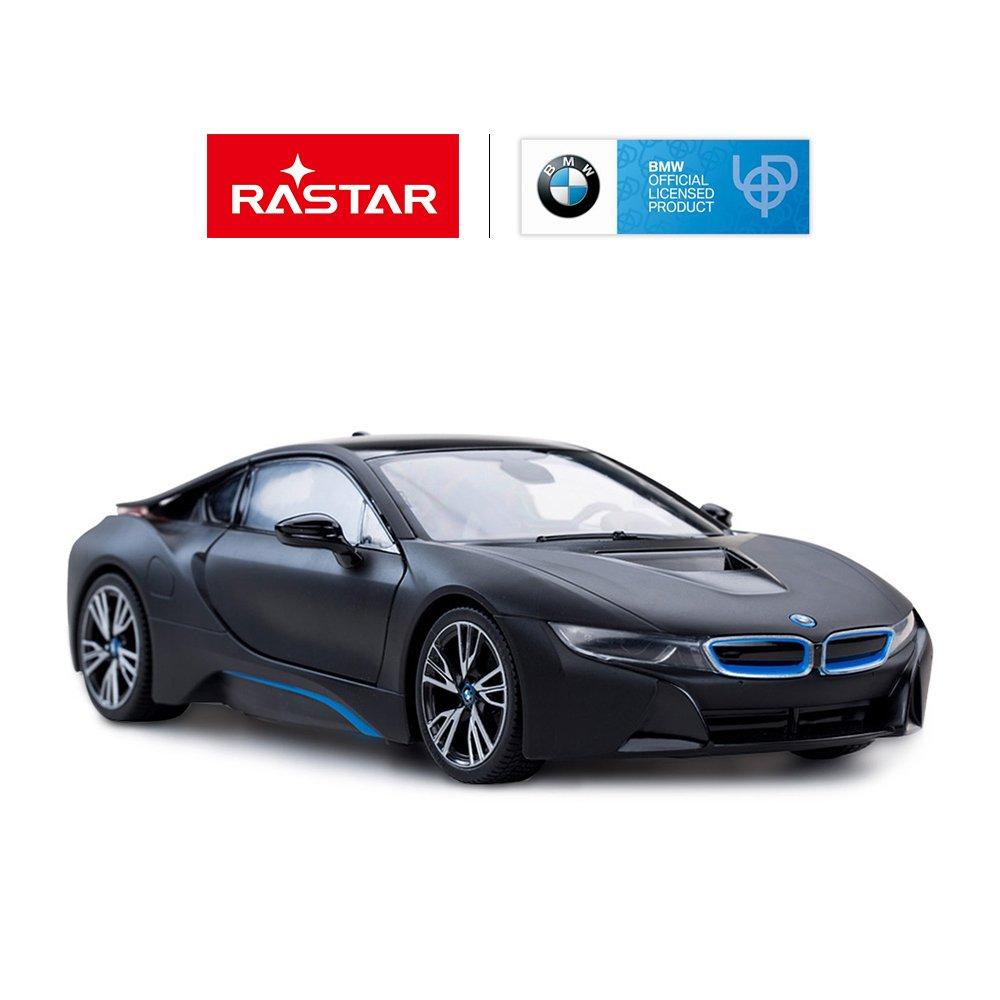 RASTAR BMW RC Car, 114 Scale BMW I8 RC Model Car, for Kids, Automatically Opens and Closes Left and Right Doors with Controller, Black Metallic Paint