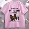 Please Be Patient with Me T Shirt Funny Retro TShirt 1900s Graphic Tee Western Cotton Short Sleeve Round Neck Tee Shirts