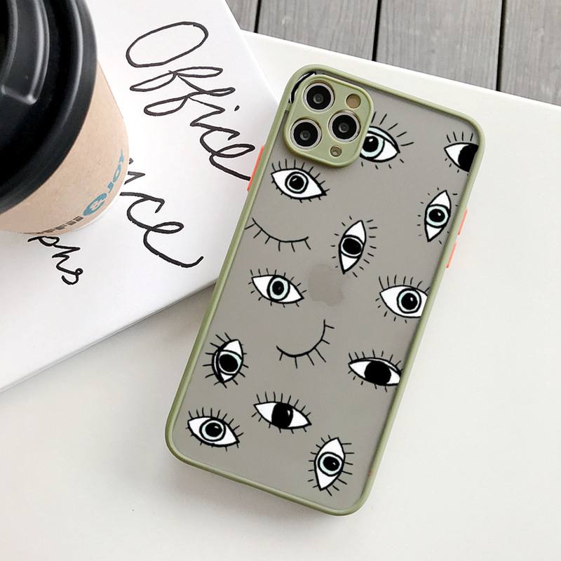 Turkish Evil Blue Eye Phone Case Matte Transparent For Iphone 14 11 12 13 Plus Mini X Xs Xr Pro Max Cover