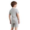 Kids Girls Boys Adaptive Clothing Round Neck Short Sleeve Back Zipper Solid Color Jumpsuit