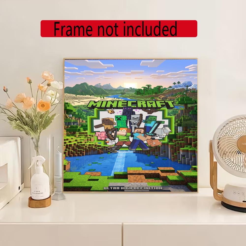 Minecraft 5D Diamond Painting Round Diamond Rhinestones Mosaic Diamond Embroidery Wall Paintings Rhinestones Gift Frameless