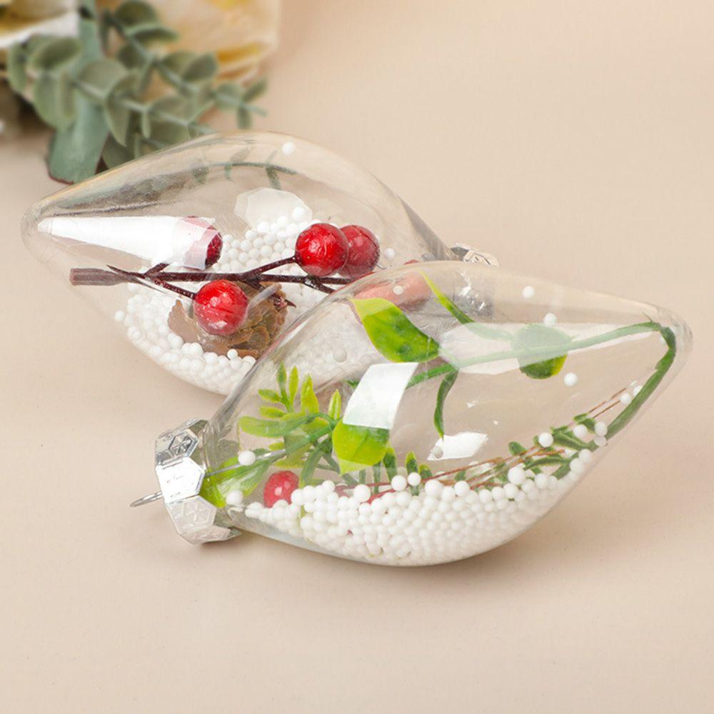 DIY Gifts Xmas Ornaments Plastic Christmas Tree Decoration Transparent Balls Fillable Candy Box