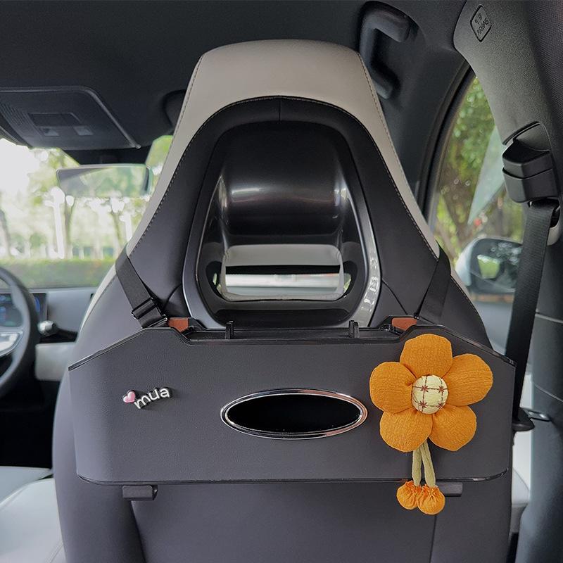 Органайзер на спинку сиденья автомобиля с держателем для салфеток и подстаканником - Многофункциональный органайзер