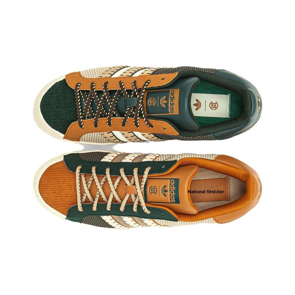 CLOT X Adidas Superstar Patchwork Unisex Sneakers Tan Wonder-White Worn-Sand JR6490