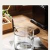 1 шт. Стеклянная мерная чашка с деревянной ручкой Стеклянная мерная чашка для эспрессо Двойная Одинарная горловина Молоко Кофе Прозрачная кружка Кофейные принадлежности