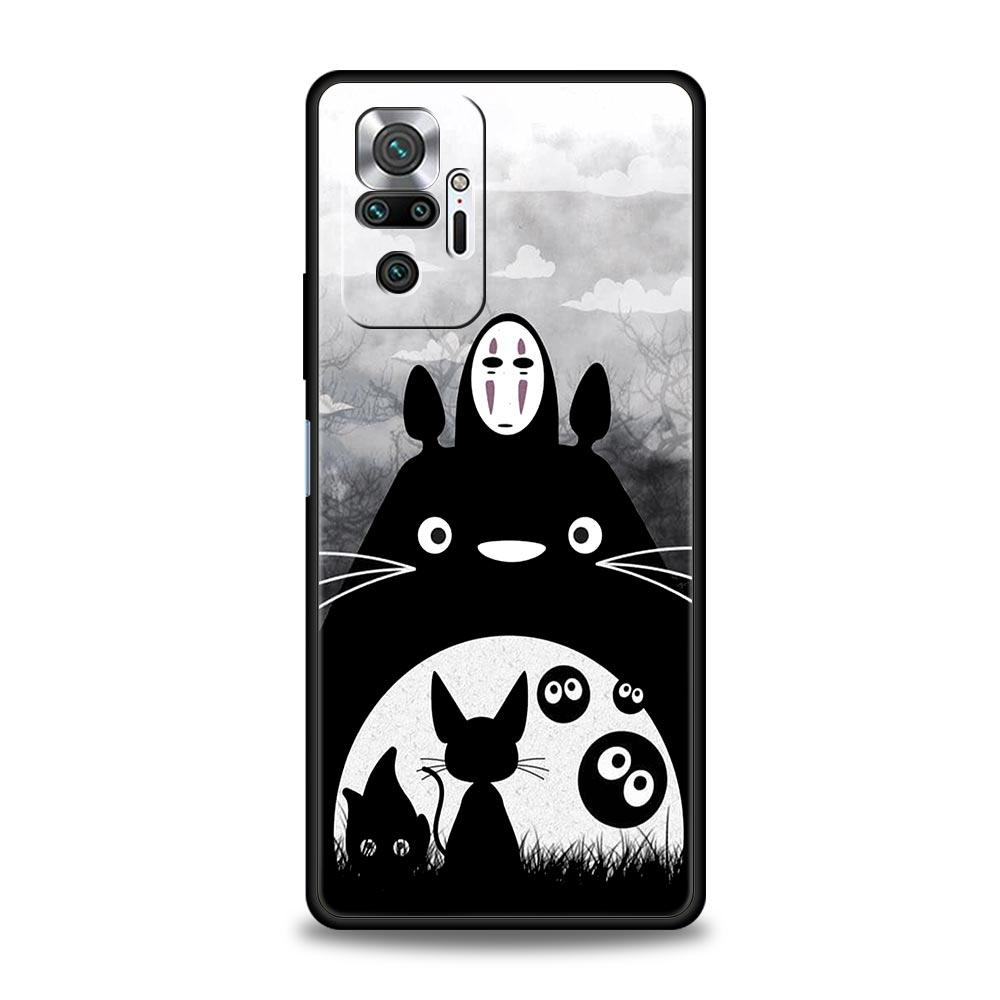 Totoro Spirited Away Miyazaki For Xiaomi Redmi Note 11 10 8 Pro Case 10S 9S 9 9T 8T 9C 9A 8A 7 K40 Gaming K50 11T 5G Phone Cover