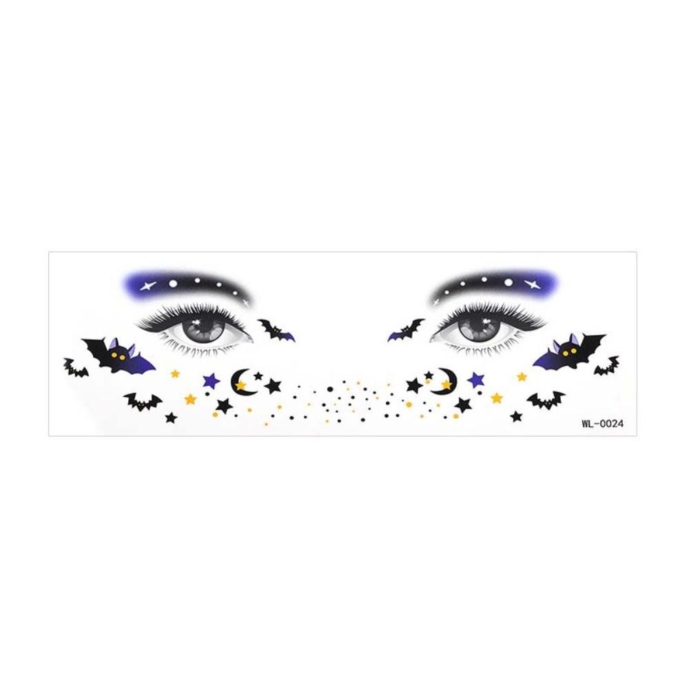 Spider Web Halloween Face Temporary Tattoo Waterproof Body Art Scar Stickers Kids Adult Make Up