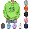 Men's Print Hooded Sweatshirt Long-Sleeve Casual Pullover Hoodie Hooded Sweatshirt
