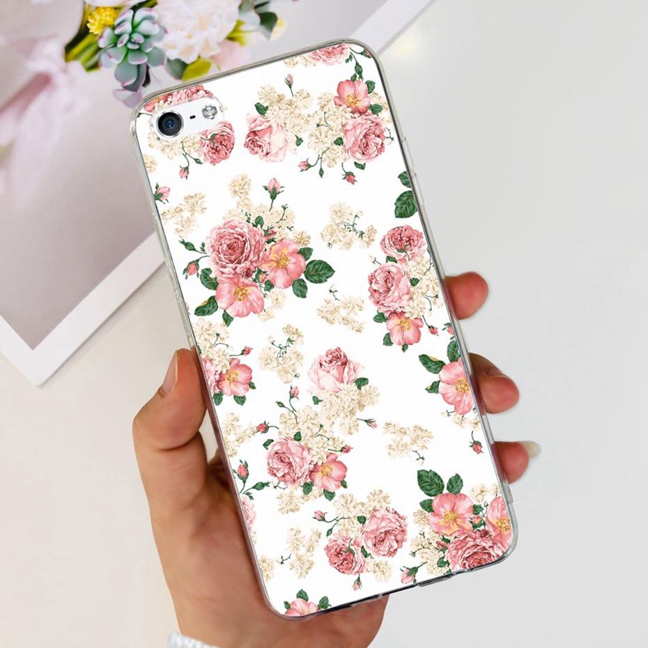 Красивый чехол для телефона с принтом для iPhone 5 5s SE (2016) Мягкая силиконовая ТПУ задняя крышка для iPhone SE 2016 iPhone5 iPhone5s 4.0"