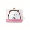 Sunart Sumikko Gurashi Clasp Mini Wallet Polar Bear 132252 Face Pattern Patch Series Clasp Coin Purse Pink