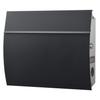LEON MB4801 Stainless Steel Mailbox with Stylish Large Mailbox Mail Box Black Wall-Mounted Lock, (Magnet Included) (No Sheet)