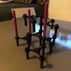 New Metal Molecular Structure Candle Holder Nordic Silver Candle Stand Triangle Candlestick Gift
