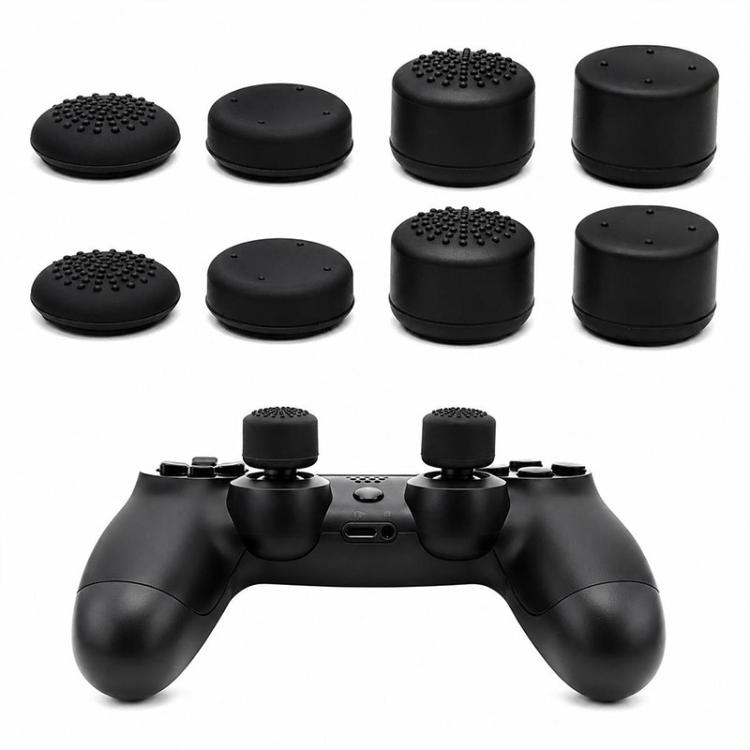 8Pcs Stackable Anti‑Slip Silicone Joystick Caps Mixed Height Thumb Grip Covers For PS5 Switch Pro Xbox 360 Gamepad