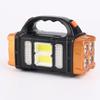 Multifunctional Solar LED+COB Light With Handle USB Charging Waterproof For Outdoor Camping Safety Emergency At Night