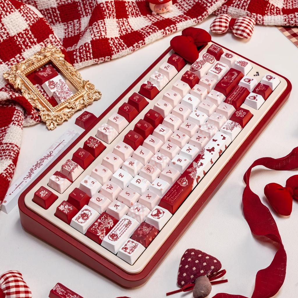 Cherry Keycap Butterfly Dance Flower Pbt Five-Sided Sublimation Customized Butterfly 145Keys Keyboard Mechanical Keycaps