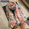 Lightweight Cotton and Linen Scarf Women's Countryside Style Sweet Sun Protection Beach Travel Scarf Shawl