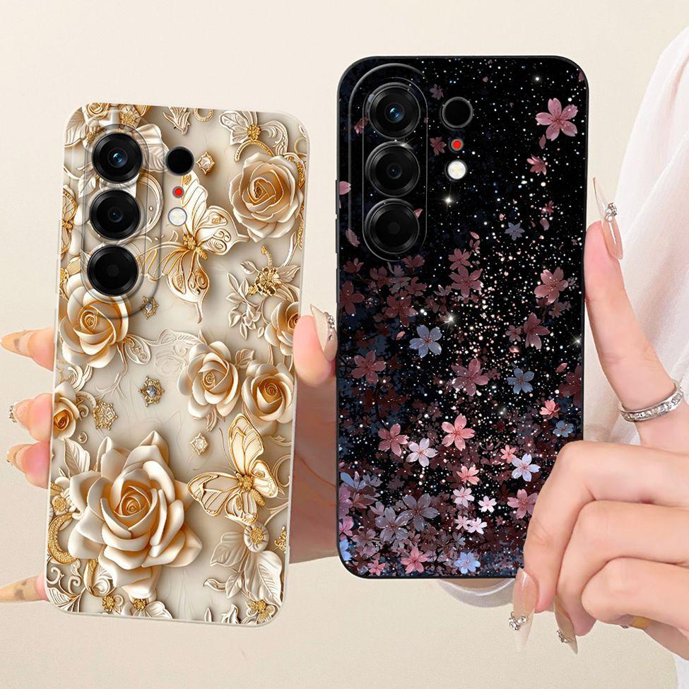 Чехол Для Tecno Camon 50 4G Чехол CN5 Роскошный Модный Цветы Кавайный Милый Расписной Ударопрочный Силиконовый Чехол Для Techno Camon 50 4G