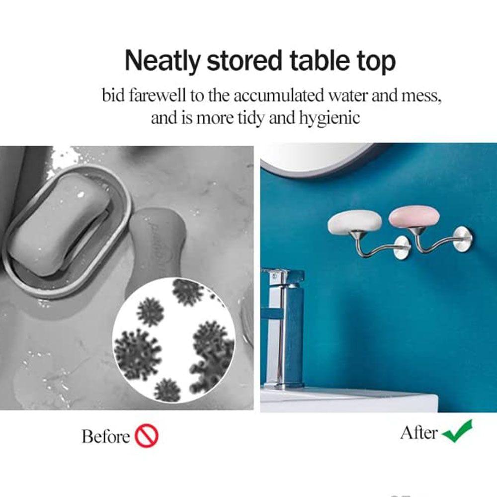 Подставка для мыла из нержавеющей стали, магнитная мыльница для ванной, магнитный держатель для мыла, мыльница с дренажом