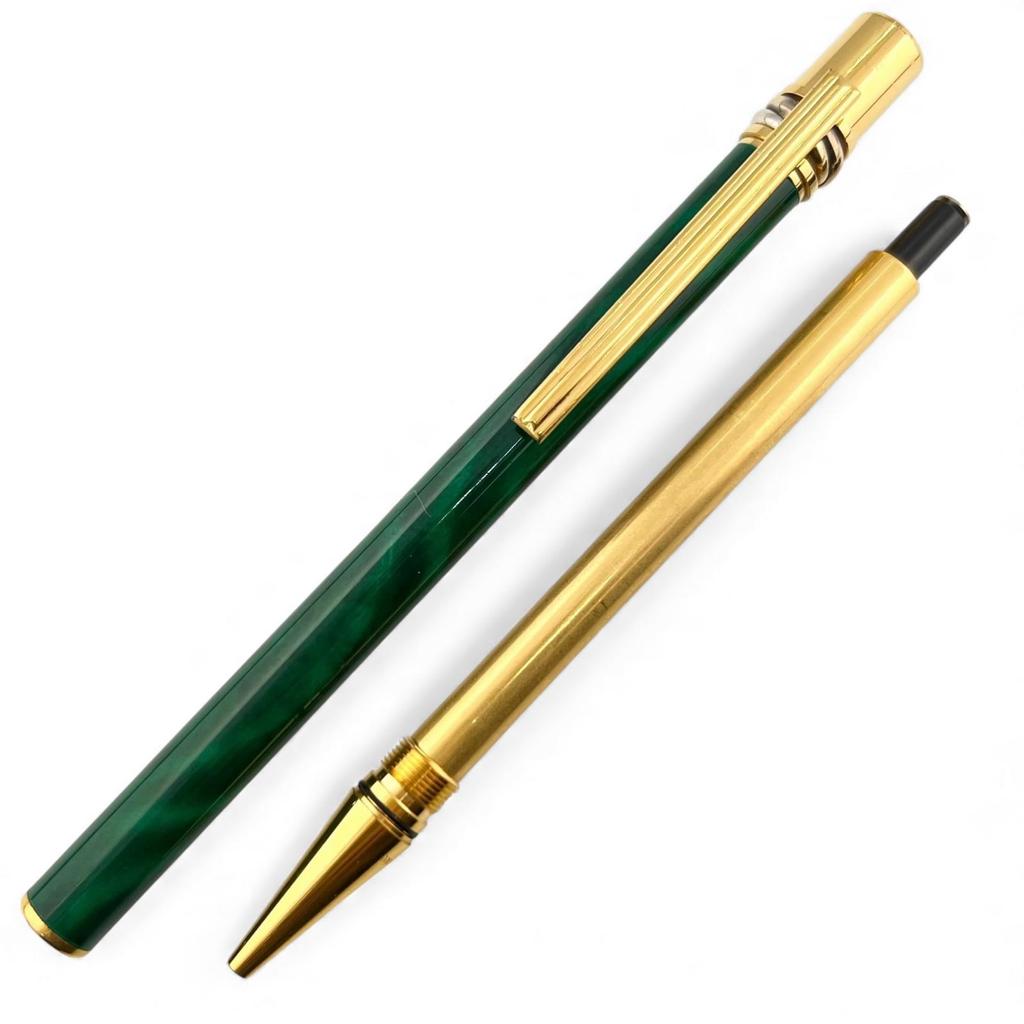 Очень хорошая шариковая ручка Cartier Trinity 89s Малахит мужская Б/у