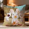 Popular R-RRabbids Invasion Cushion Cover Soft Washable Pillow Case Multi-Scene for Couch Bed Travel Office Use
