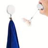 1/2/4Pcs Retractable Towel Rack Automatic Rebound No Drilling Self-Adhesive Wall-Mounted Hand Towel Holder With Strong Clips