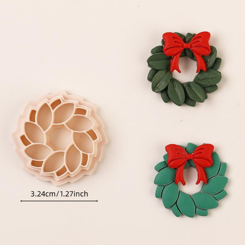 Circle Frame Polymer Clay Cutters Blossom Embossed Pottery Ceramics Clay Cutter Earrings Jewelry Molds Making Tool