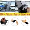 6 шт. глянцевая черная автомобильная стойка, накладка, подходит для MG HS AS23/MG EHS 2019-2022 2023, автомобильные двери, окна, внешние стойки, наклейки, детали