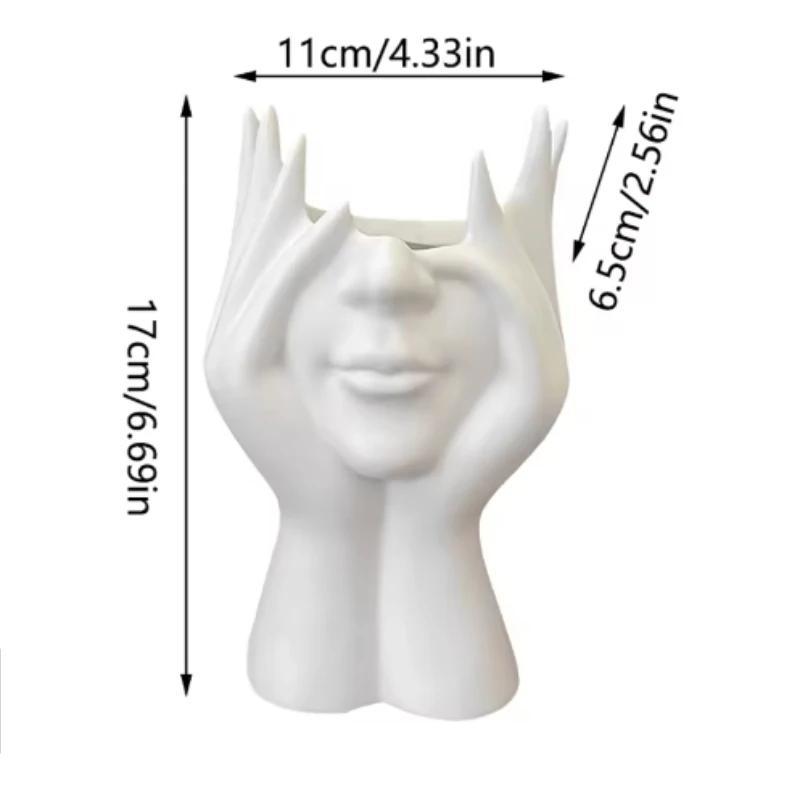 1/2PCS Creative Human Body Art Styling Office Supplies Desktop Multifunctional Storage Pen Holder Makeup Brush Holder Decoration