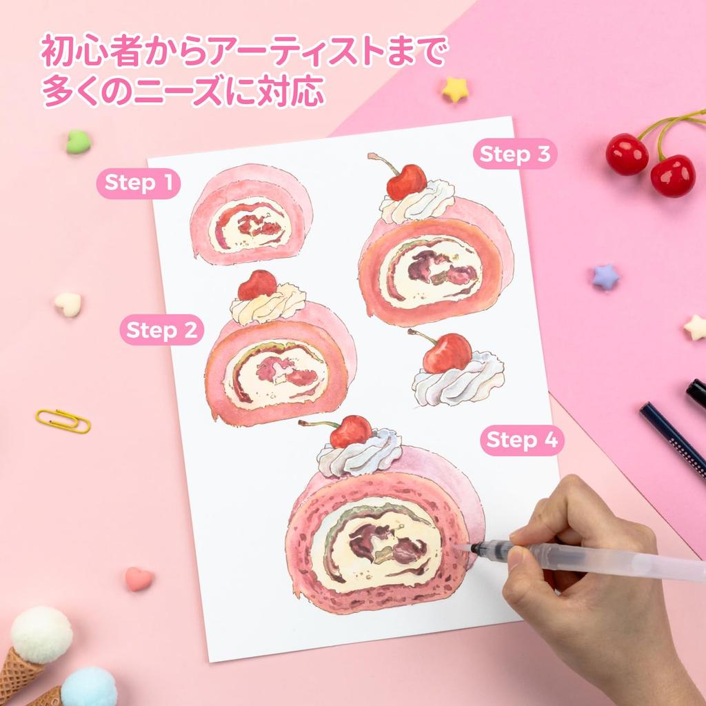 Ohuhu Твердая акварель 50 красок Акварель Яркая Прозрачная Художественная Раскраска Включая кейс для хранения Краски, Цвета, Набор, Краски, Акварель, Акварель,