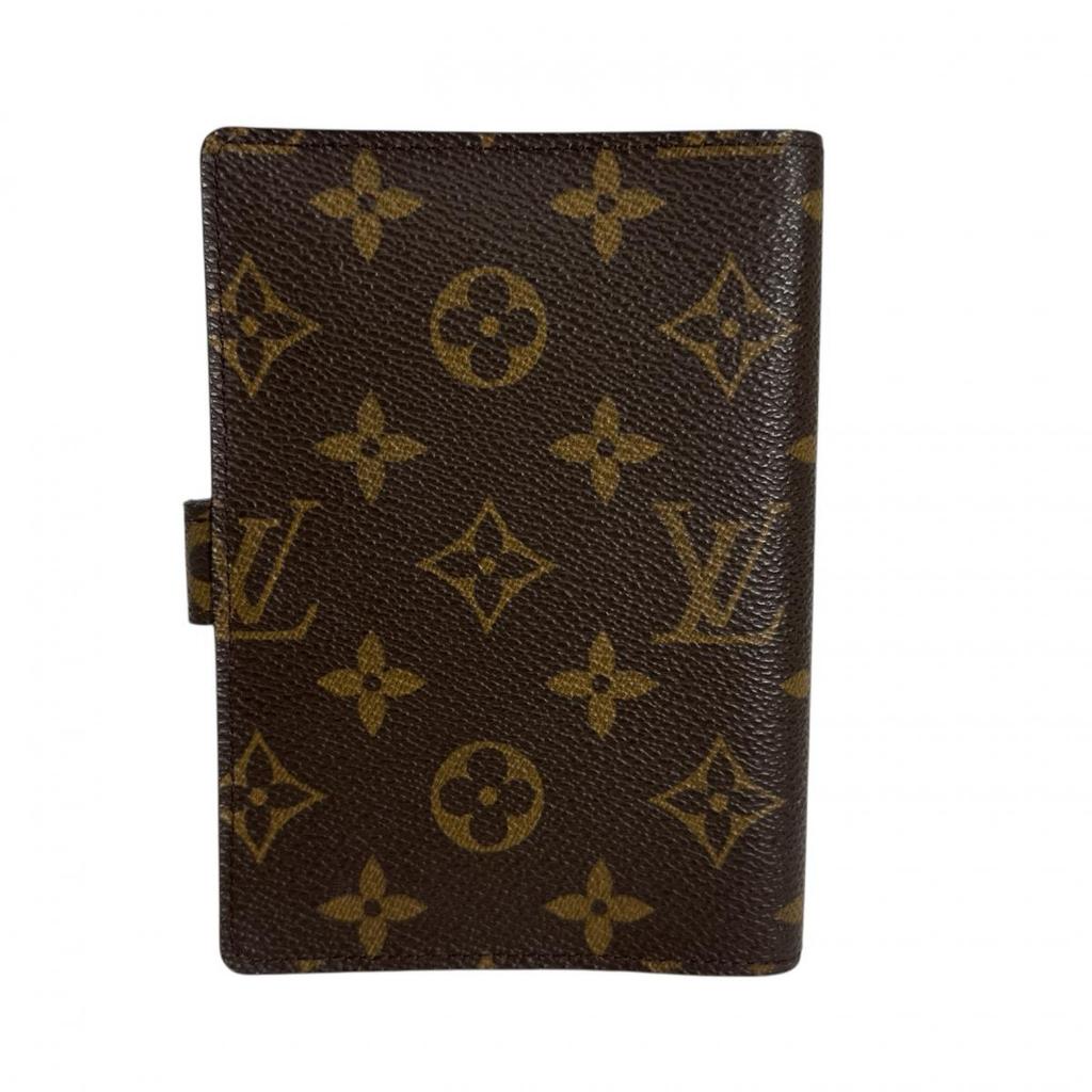 Louis Vuitton Monogram Agenda PM Notebook Cover Monogram Canvas Brown R20005 Used