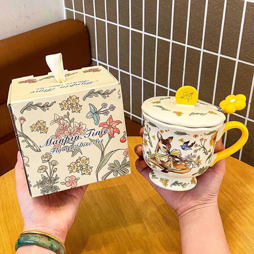 Новая ретро керамическая кружка для девочек офисная кружка для воды кофейная кружка сувенир подарок на день рождения кофейная кружка