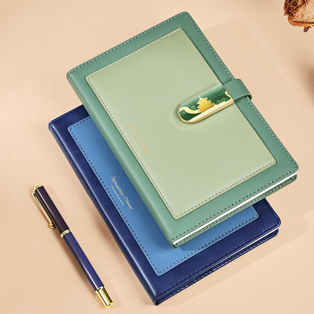 (Бесплатная гравировка логотипа.) Кожаный блокнот А5, блокнот для продвинутых студентов с пряжкой, дневник, протоколы деловых встреч, предметный блокнот