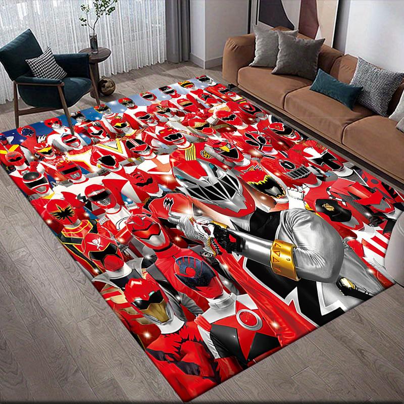 Квадратный коврик для пола с персонажами Super Sentai, нескользящий коврик для пола в спальню, идеальный подарок для поклонников Super Sentai.chl