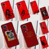 Red Aesthetics Doodles Art Case For Honor Magic 7 5 6 Pro Honor 200 Pro X9b X9a X8b X8a X8 X9 X9c 50 70 90 Lite Cover