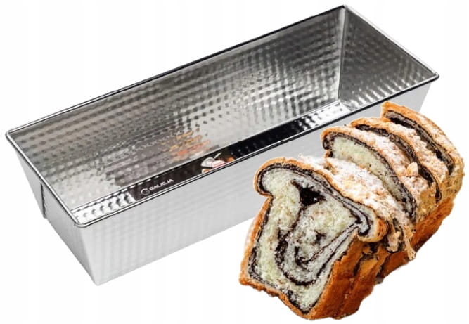 Textured Rectangular Steel Baking Tray 30x12x8 cm