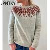 JPNTKY Women's Fashion Casual Autumn Winter Long Sleeve O-Neck Loose Sweaters