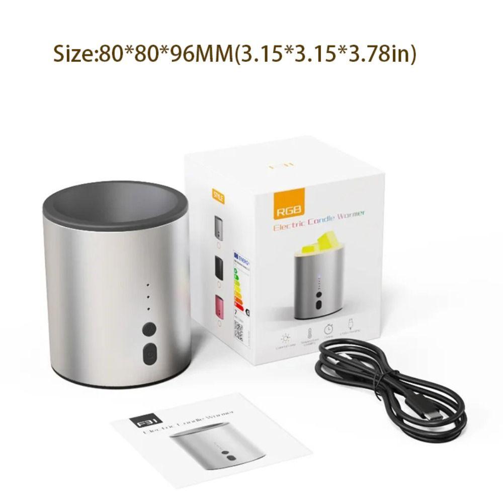 Multicolor Light Wax Warmer Aluminum Alloy Oil Burner Multi-functional Aroma Lamp Bedroom Decor